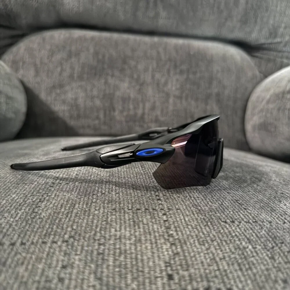 Oakley Radar EV PRIZM Polarized Sapphire Iridium OO9208 Black Frame - Picture 7 of 13